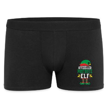 Christmas MAIL CARRIER POSTMAN ELF Funny - Men's Boxer Shorts - black - Front