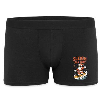 Profiter toute la journée du Père Noël en traîneau : Plaisir de vacances - Boxer Homme - noir - Devant