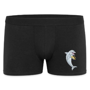 Delfin Taco - Männer Boxer Shorts - Schwarz - Vorne