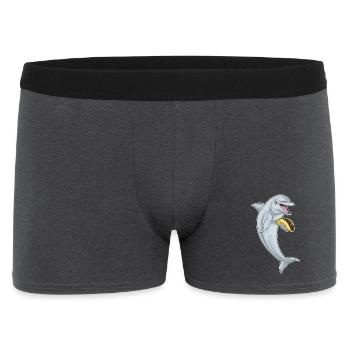 Delfin Taco - Männer Boxer Shorts - Anthrazit - Vorne
