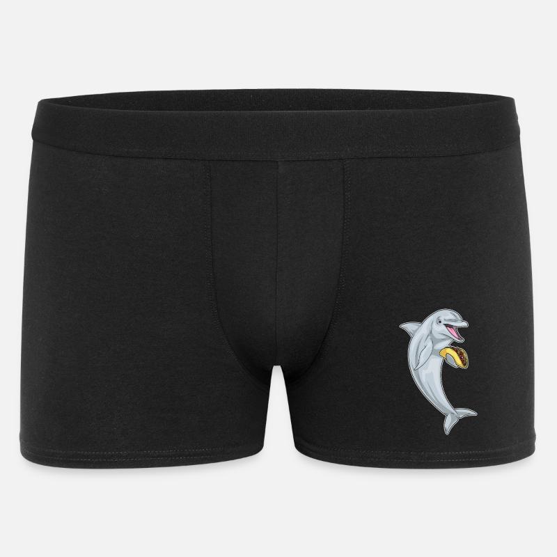 Delfin Taco - Männer Boxer Shorts - Schwarz
