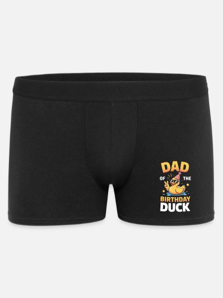 Papa du canard d’anniversaire - Boxer Homme - noir