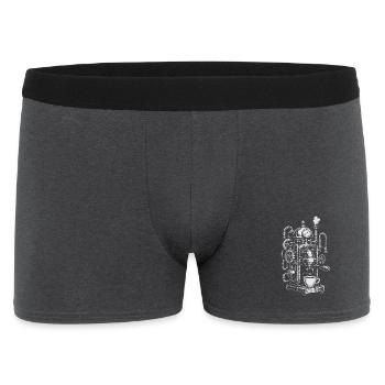 Steampunk Espresso Machine - Men's Boxer Shorts - charcoal grey - Front