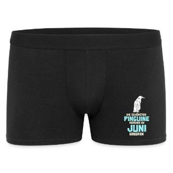 June Birthday Penguin Saying Funny - Men's Boxer Shorts - black - Front