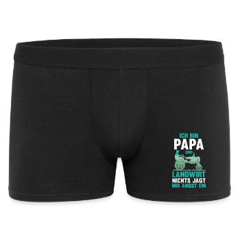 Je suis père et fermier. Rien ne me fait peur. - Boxer Homme - noir - Devant