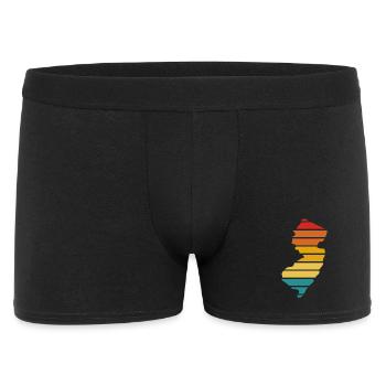 New Jersey - United States of America - Stripes - Männer Boxer Shorts - Schwarz - Vorne