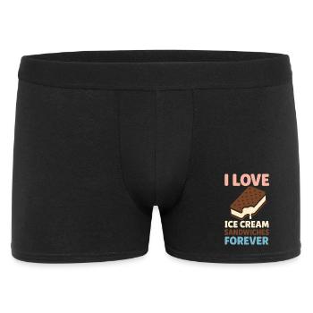 Eis-sandwich-liebhaber Sommerdessert - Men's Boxer Shorts - black - Front