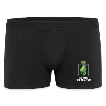 T-Rex Dinosaur Fitness Humor - Biceps Day - Men's Boxer Shorts - black - Front