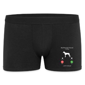 Mein Pharao-Hund ruft und ich muss gehen Hundegeschenk - Männer Boxer Shorts - Schwarz - Vorne