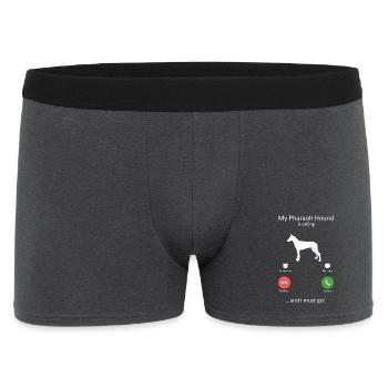 Mon chien pharaon m’appelle et je dois y aller cadeau - Boxer Homme - charbon - Devant
