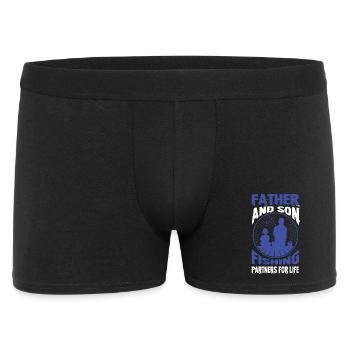 Father & Son Fishing Gift - Men's Boxer Shorts - black - Front