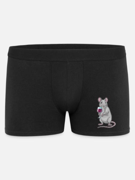 Mouse Red Wine - Men's Boxer Shorts - black