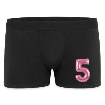5. Geburtstag, fünfter Geburtstag Ballon pink - Männer Boxer Shorts - Schwarz - Vorne