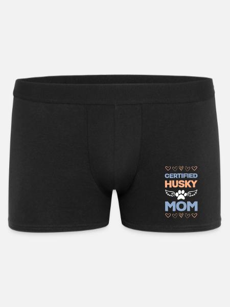 Certified Husky Mom - Men's Boxer Shorts - black