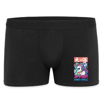 Cute Unicorn K-Pop And Chill Korean Music Anime - Men's Boxer Shorts - black - Front
