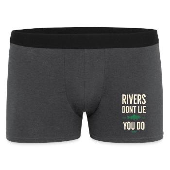 La pêche à la mouche dans les eaux du Nord – - Boxer Homme - charbon - Devant