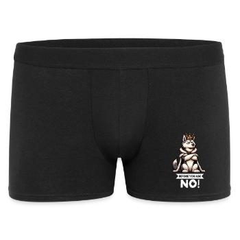 Avant de demander Husky Huskies Huskyowners Huskyfan - Boxer Homme - noir - Devant