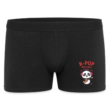 Adoration de la musique coréenne K-Pop et Chill Panda - Boxer Homme - noir - Devant