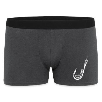 Bite Me Hook Graphic - Men's Boxer Shorts - charcoal grey - Front
