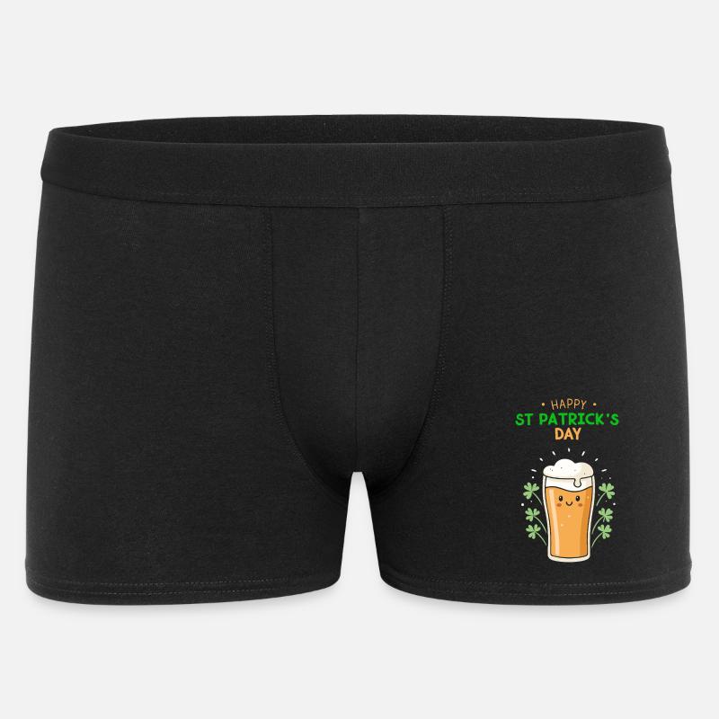 Frohes St. Patrick's Day Bier - Männer Boxer Shorts - Schwarz