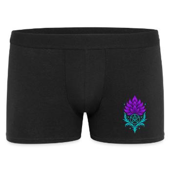Thistle with Pentagram - Spiritual Symbol - Men's Boxer Shorts - black - Front