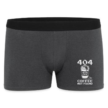 Fun Shirt 404 Not Found Shirt, Hoodie, Tasse - Männer Boxer Shorts - Anthrazit - Vorne
