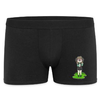 Hund Sekretärin Brille Büro - Männer Boxer Shorts - Schwarz - Vorne