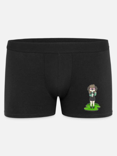 Dog Secretary Glasses Office - Men's Boxer Shorts - black