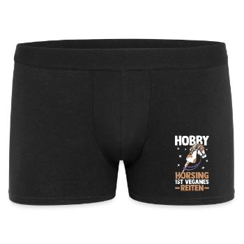 Steckenpferd Hobbyhorse Hobby Horsing - Männer Boxer Shorts - Schwarz - Vorne