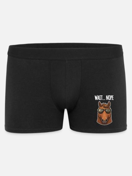 Funny Horse Sunglasses - Men's Boxer Shorts - black