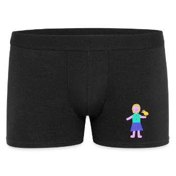 Smiling Girl Chick Chicken - Men's Boxer Shorts - black - Front