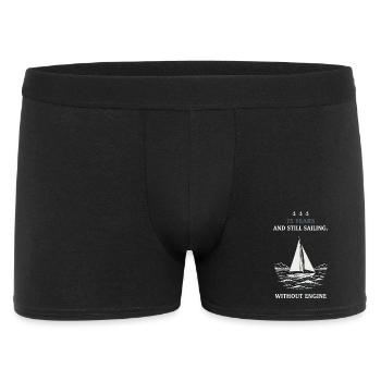 75th Birthday Sailing without Engine - Men's Boxer Shorts - black - Front