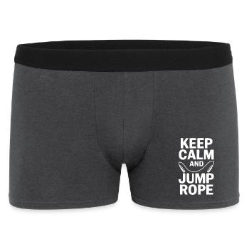 Keep Calm and Jump Rope - Men's Boxer Shorts - charcoal grey - Front