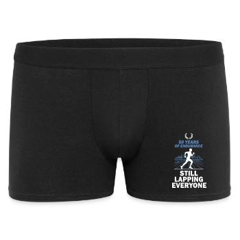 Läufer 50 Jahre Geburtstag - Männer Boxer Shorts - Schwarz - Vorne