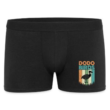 Dodo Birds Retro Vintage Extinct Bird - Men's Boxer Shorts - black - Front