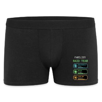 Neon Familien Raid Team - Familienshirt - Männer Boxer Shorts - Schwarz - Vorne