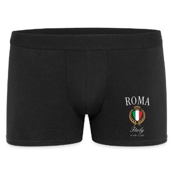 Couronne aux armoiries de Rome, Italie – Souvenir de voyage - Boxer Homme - noir - Devant