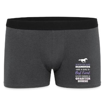 Quarter Horse Friend - Horse Lover & Rider Gift - Men's Boxer Shorts - charcoal grey - Front