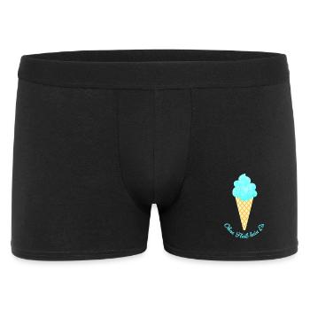 Eis Waffel coole Sprüche Quote Sommer Eiscreme Fan - Männer Boxer Shorts - Schwarz - Vorne