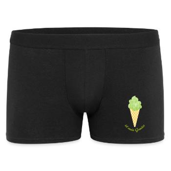 Eis Gemüse Veganer Eiscreme Sommer coole Sprüche - Männer Boxer Shorts - Schwarz - Vorne