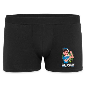Guatemala Flagge T-Shirt Stolz & Heimat Chapín - Männer Boxer Shorts - Schwarz - Vorne