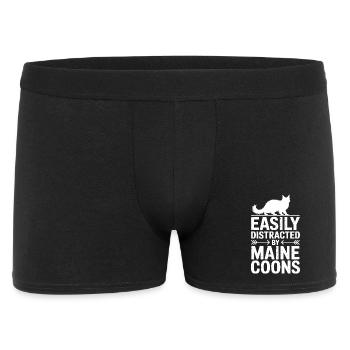 Maine Coon Dictons, blague sur chat, cadeau Maine Coon - Boxer Homme - noir - Devant