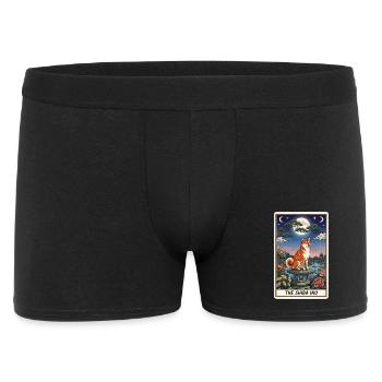 Shiba Inu moonlit night in the garden - Men's Boxer Shorts - black - Front