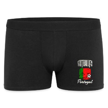 Fussball Fan Portugal - Männer Boxer Shorts - Schwarz - Vorne