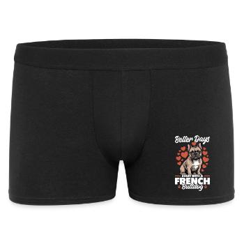 French Bulldog Frenchie Dog Breed - Men's Boxer Shorts - black - Front
