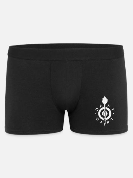 Dart-Logo mit Pfeil und Bullseye - Männer Boxer Shorts - Schwarz