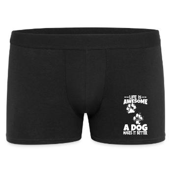 Un chien rend la vie meilleure - Boxer Homme - noir - Devant