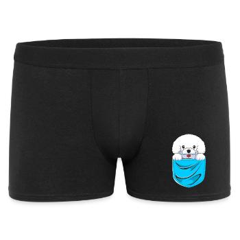 Bichon Frise Dog - Boxer Homme - noir - Devant