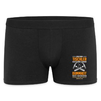 Tischler Dummheit Nicht Reparieren - Männer Boxer Shorts - Schwarz - Vorne