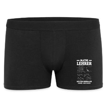 Mathe Lehrer Nur Cooler - Männer Boxer Shorts - Schwarz - Vorne